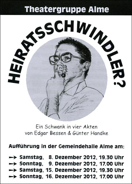 Heiratsschwindler? - Jubiläumsstück der Theatergruppe Alme